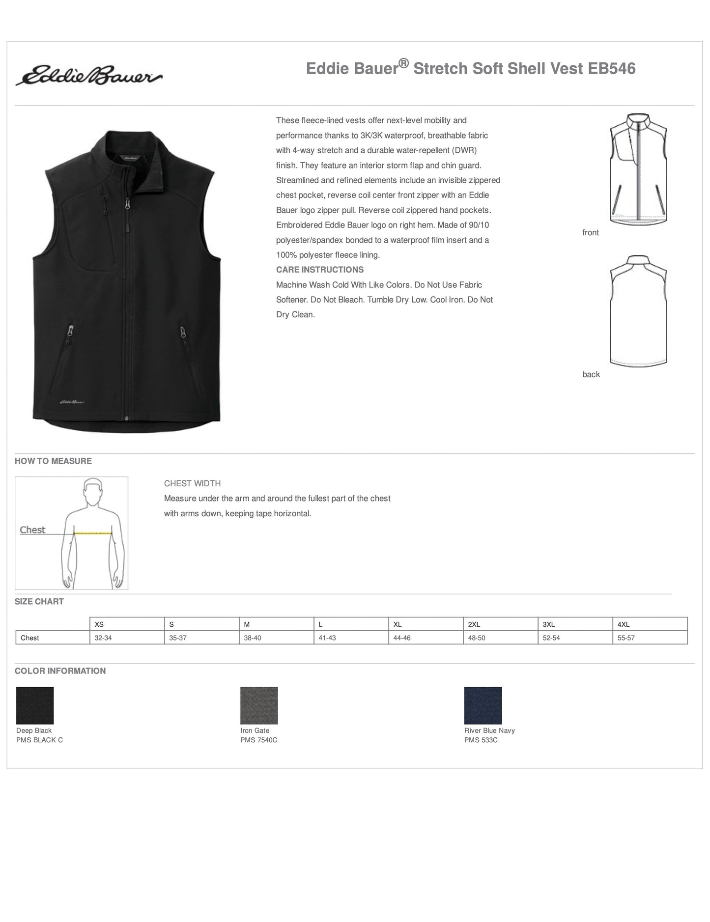 Men's Eddie Bauer® Stretch Soft Shell Vest (Solid Tumor)