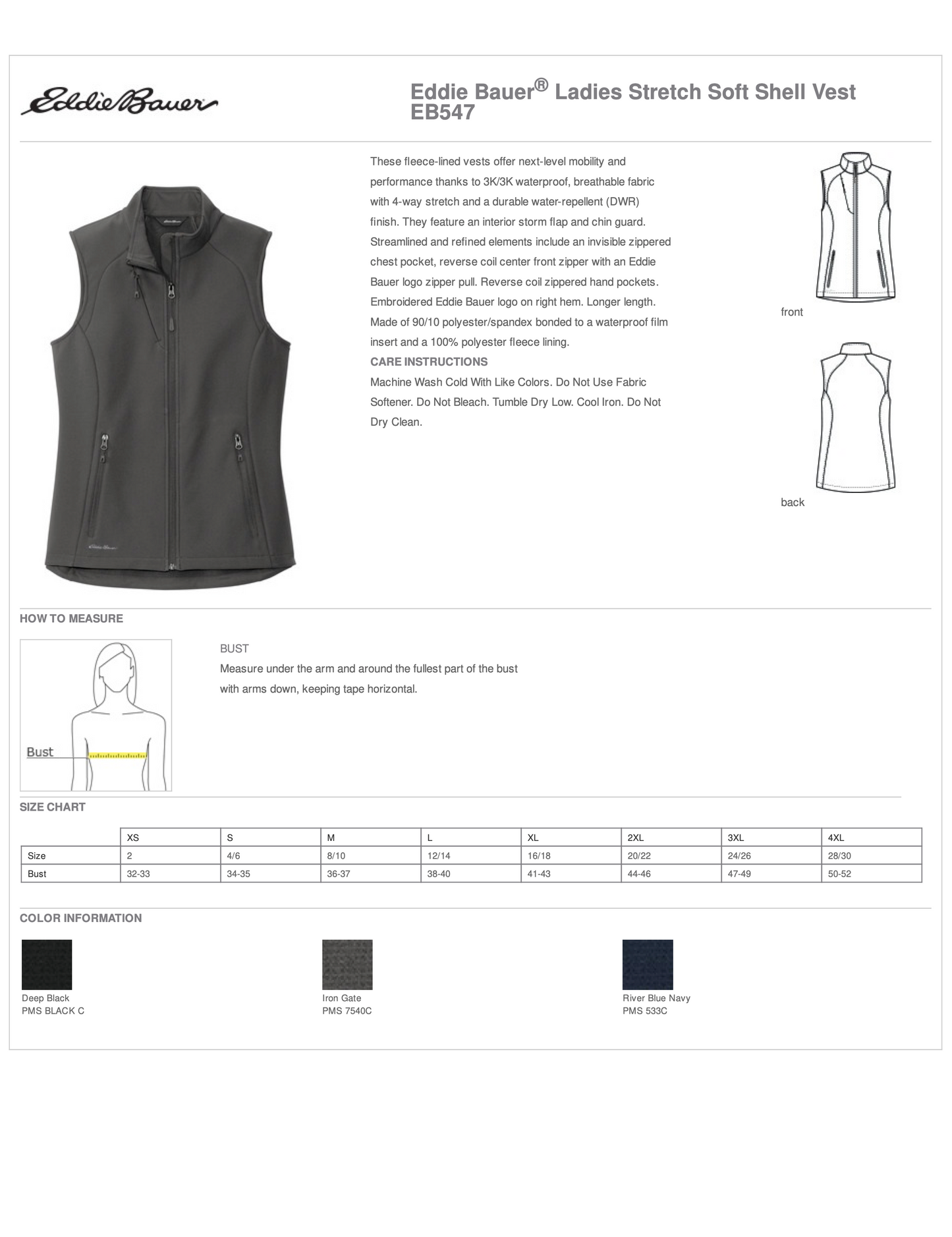 Women's Eddie Bauer® Stretch Soft Shell Vest (Solid Tumor)