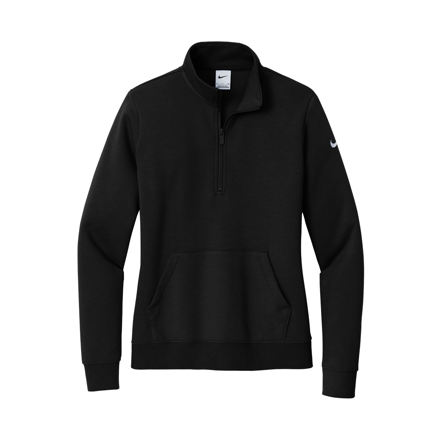 Women's Nike Club Fleece Sleeve Swoosh 1/2-Zip (Solid Tumor)