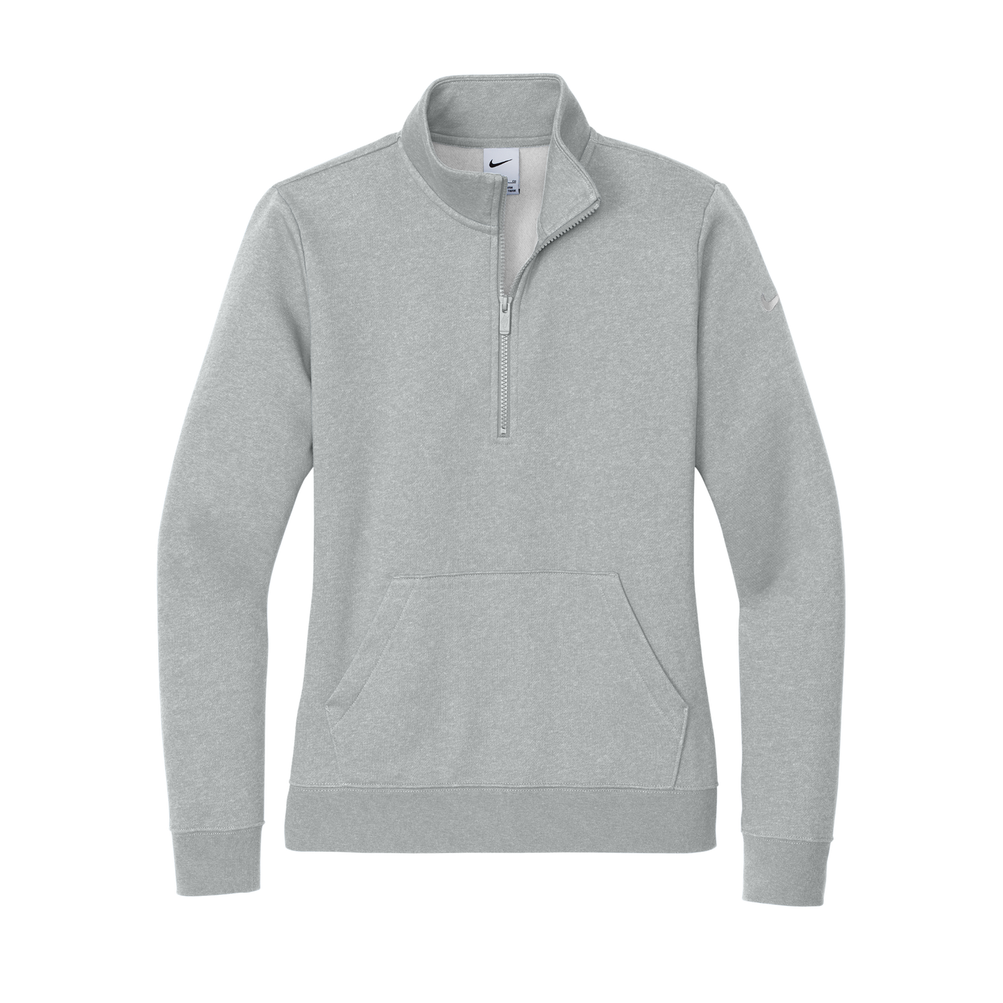 Women's Nike Club Fleece Sleeve Swoosh 1/2-Zip (Solid Tumor)