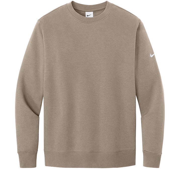 Nike Club Fleece Sleeve Swoosh Crew (Solid Tumor)