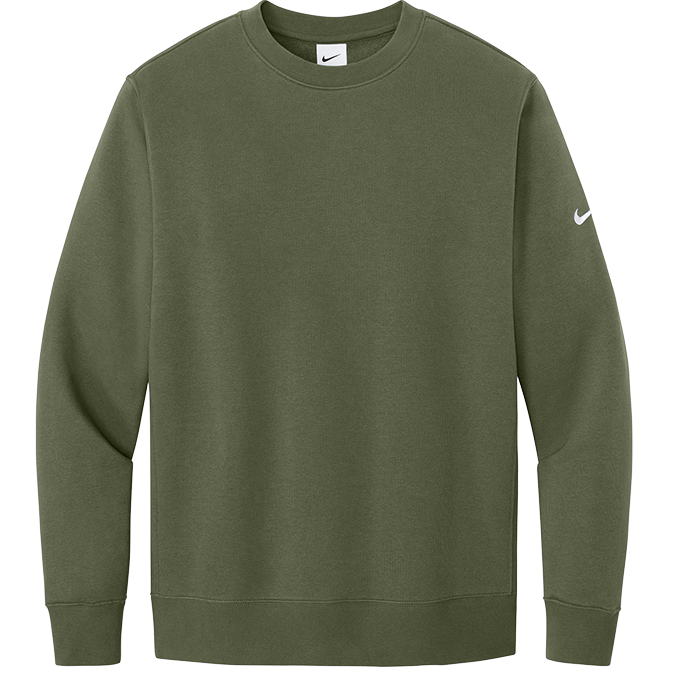 Nike Club Fleece Sleeve Swoosh Crew (Solid Tumor)