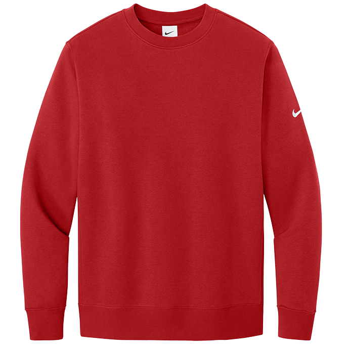 Nike Club Fleece Sleeve Swoosh Crew (Solid Tumor)