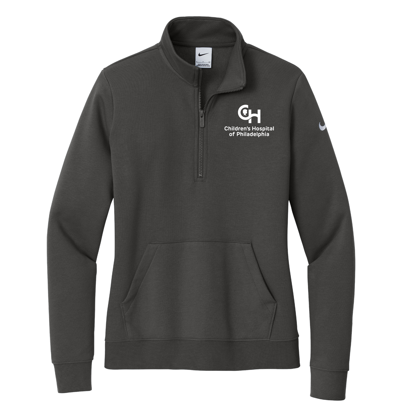 Womens Nike Club Fleece Sleeve Swoosh 1/2 Zip