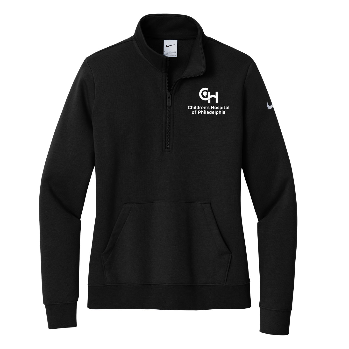 Womens Nike Club Fleece Sleeve Swoosh 1/2 Zip